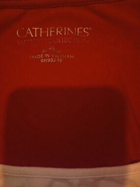 Catherines Red Top with White Trim